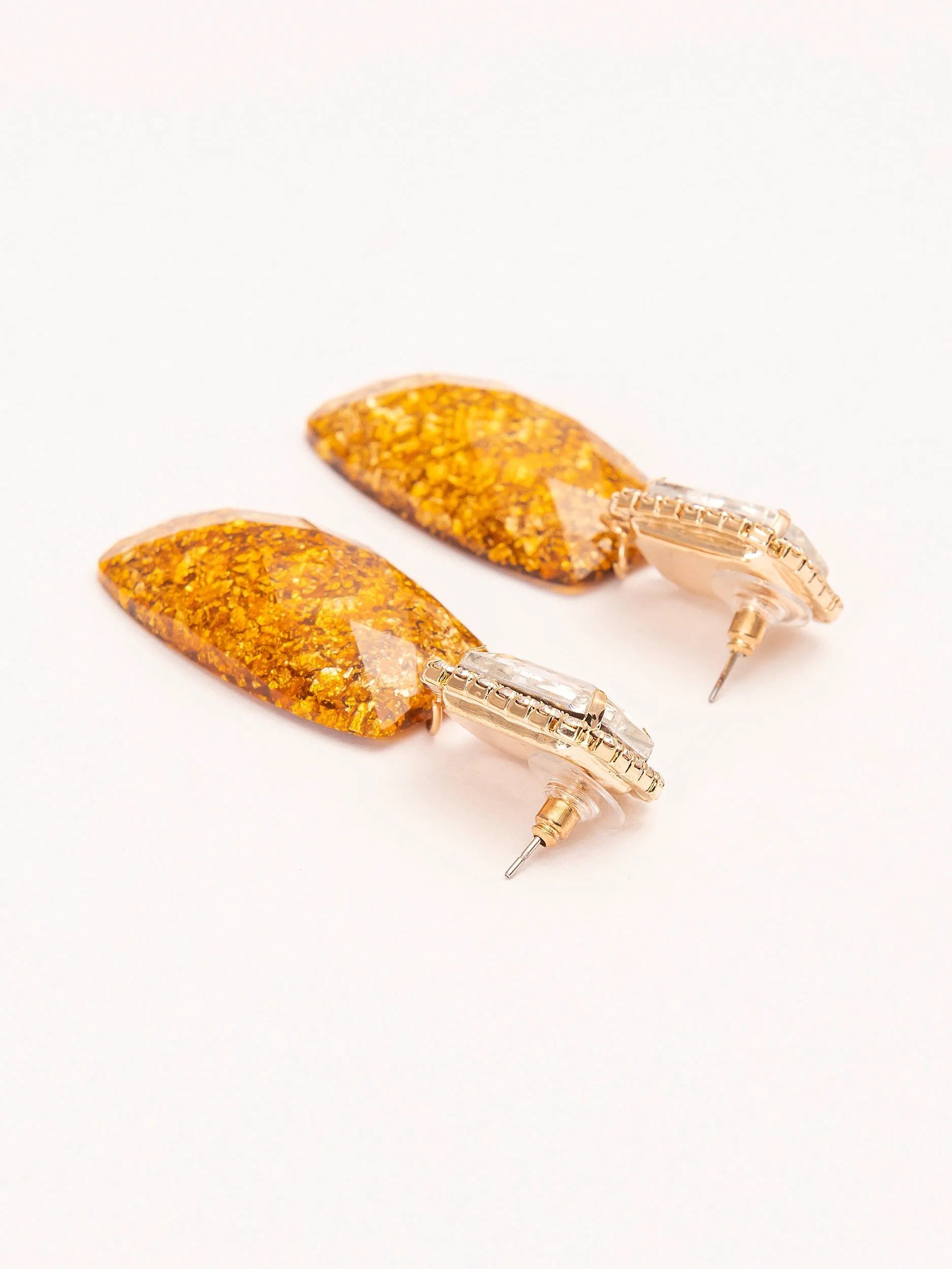 Glittering Drop Earrings