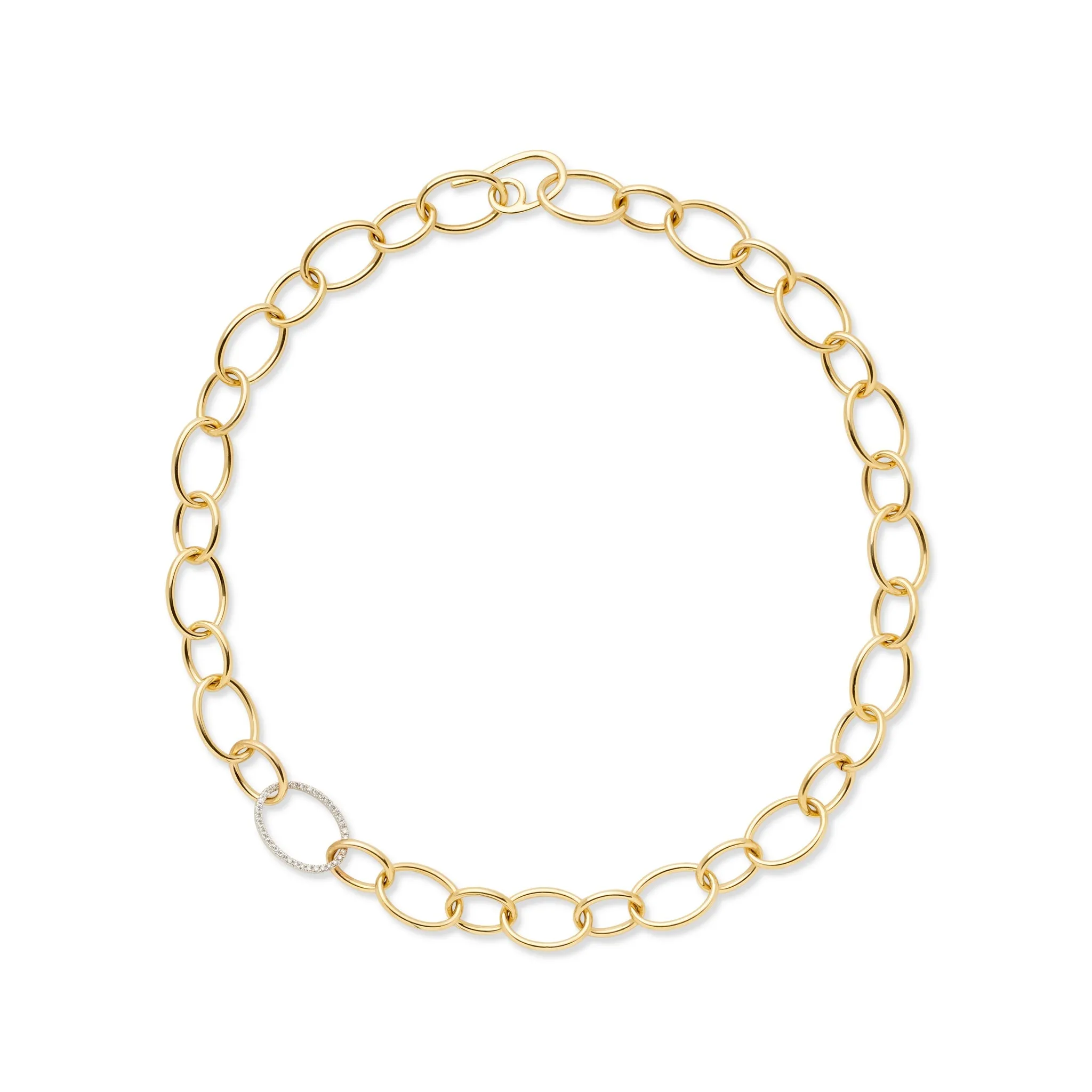 Gold & Diamond Link Necklace