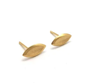 Gold Marquise Studs