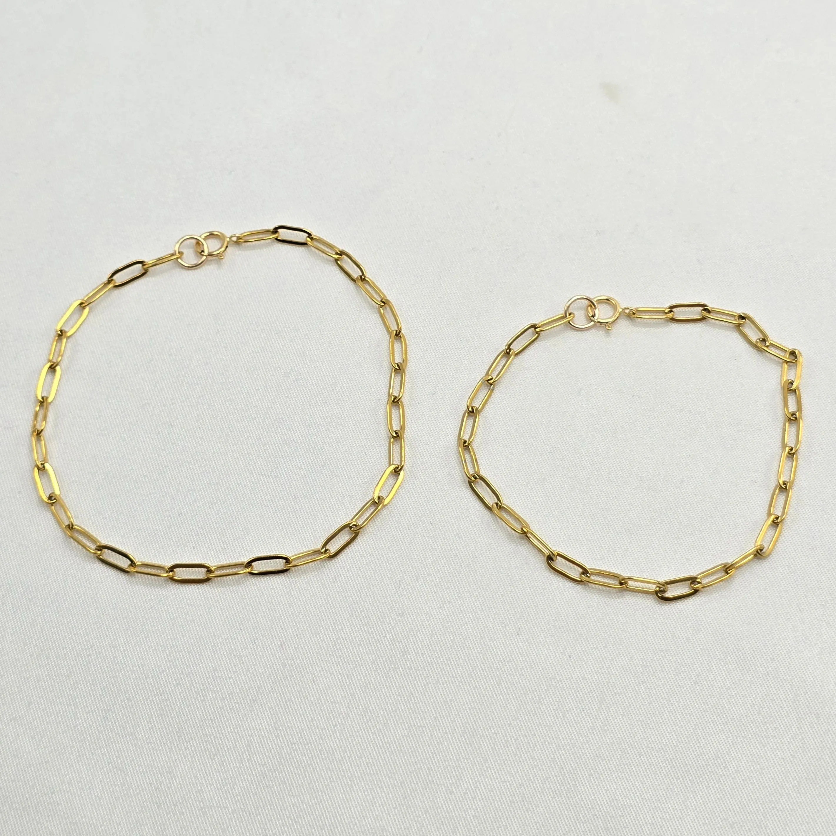 Gold Paper Clip Chain Bracelet