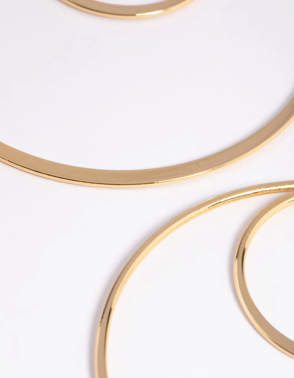 Gold Plated Double Hoop Earrings