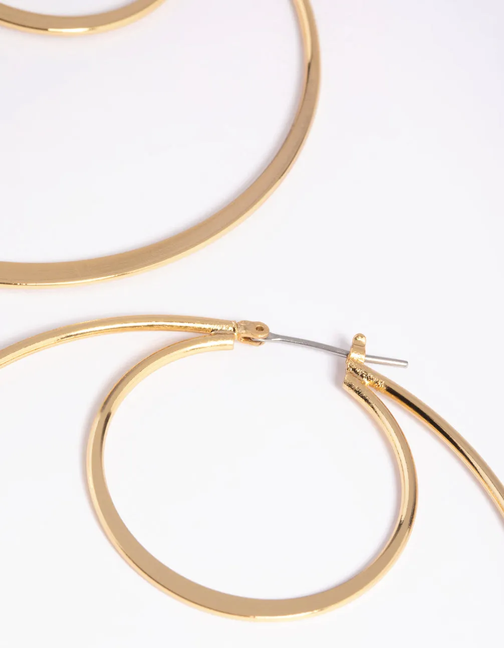 Gold Plated Double Hoop Earrings