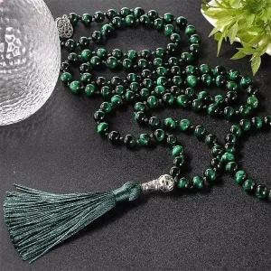 Green Black Bead Necklace