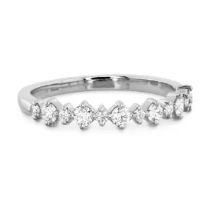 Hearts On Fire .33-.40CTW Gracious Classic Diamond Wedding Band 18K White Gold