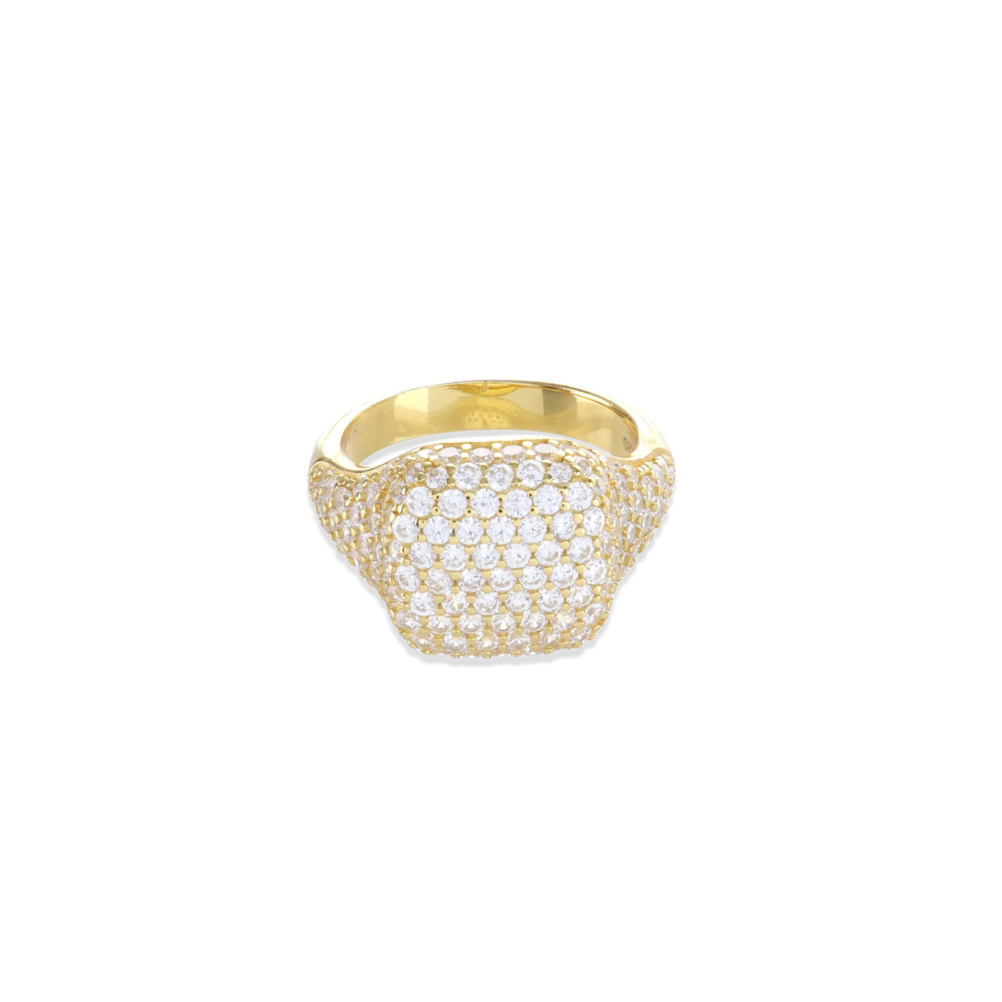 HONEYCOMB PINKY PAVE RING