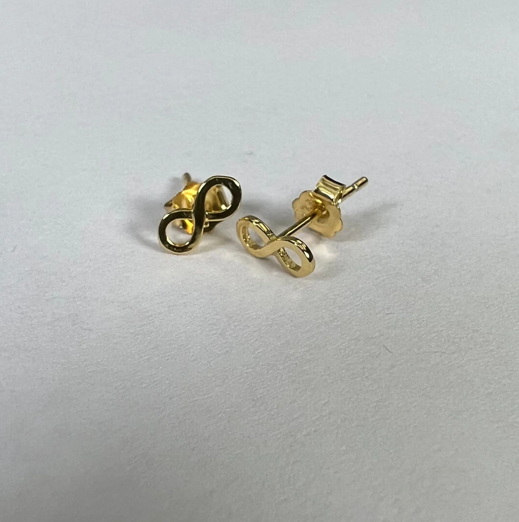 Infinity Studs 14k Gold