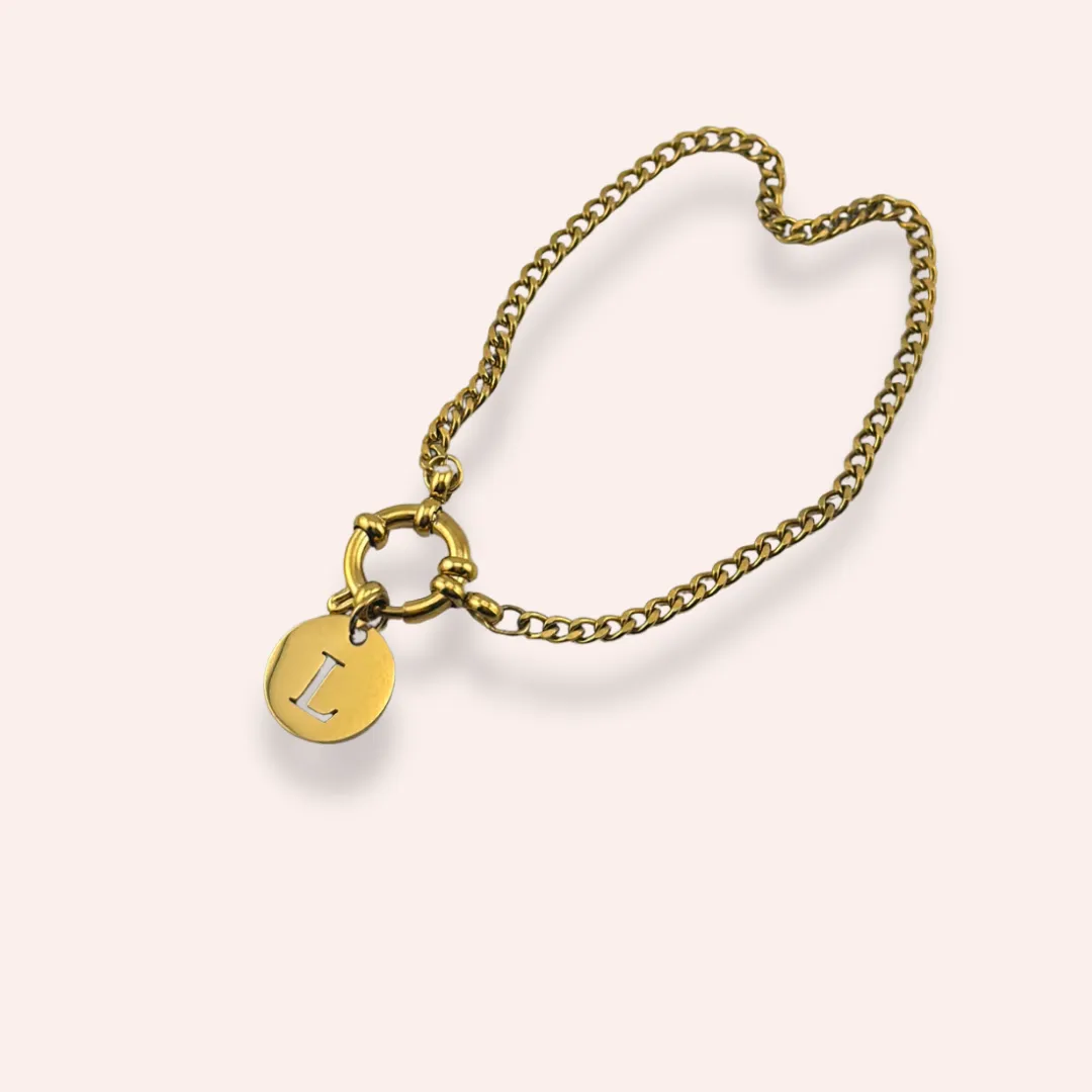 Initial gold Bracelet