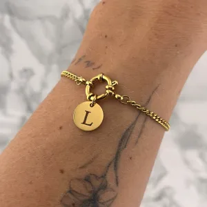 Initial gold Bracelet