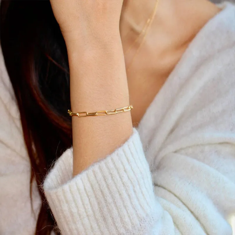 Ins Style Hollow Personality Simple Chain Bracelet