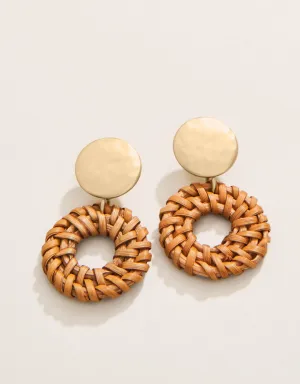 Joanne Wicker Earrings Brown