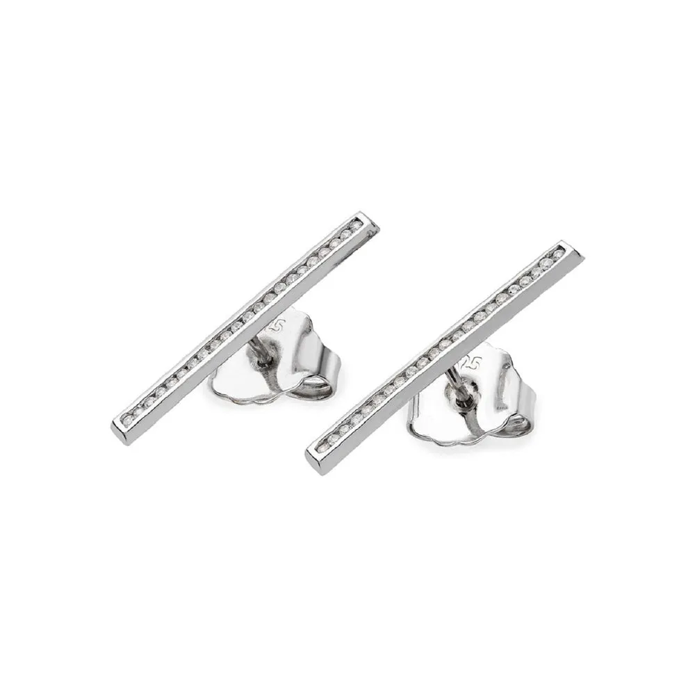 Melody Key Studs in Sterling Silver