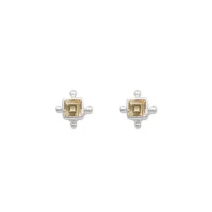 Mini Gia Silver Citrine Studs