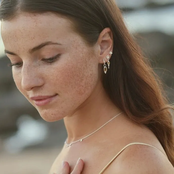 Mini Gia Silver Citrine Studs