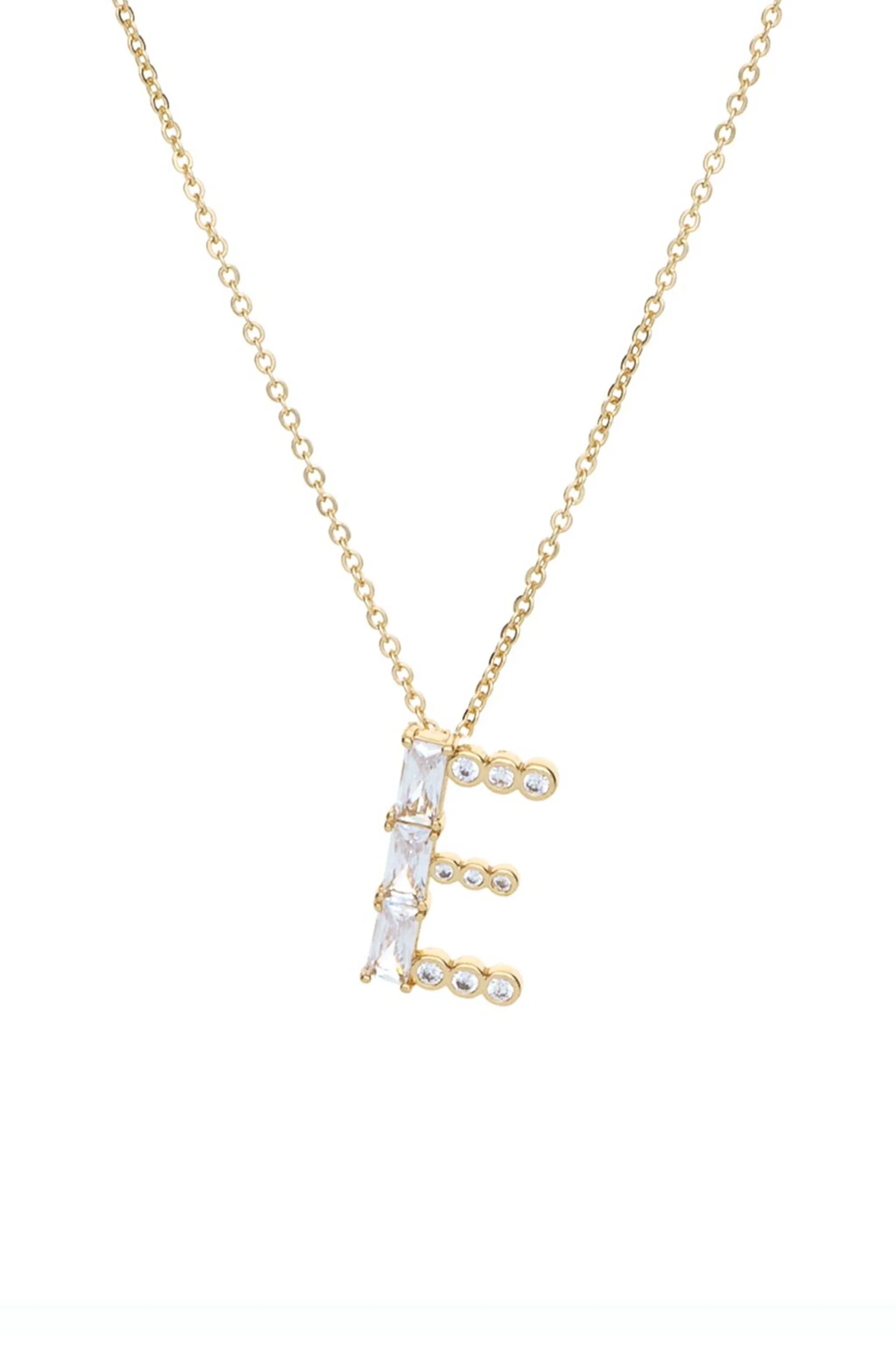 Mixed Crystal Initial 18k Gold Plated Necklace