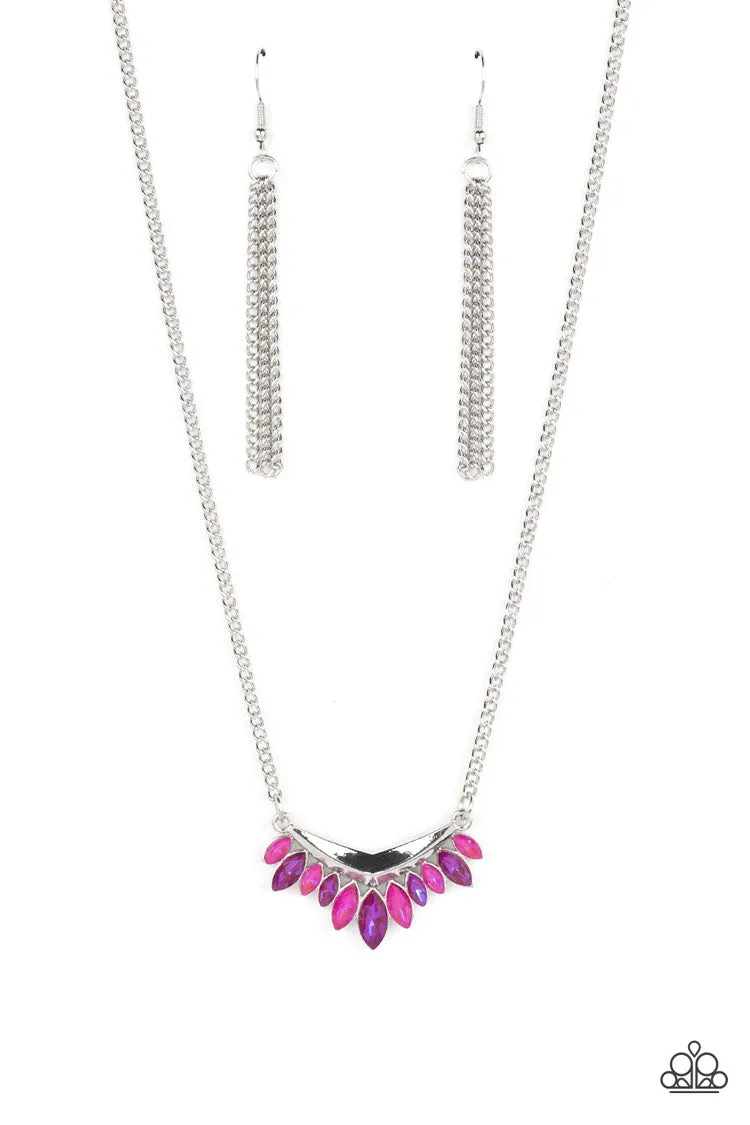 Necklaces Flash of Fringe - Pink