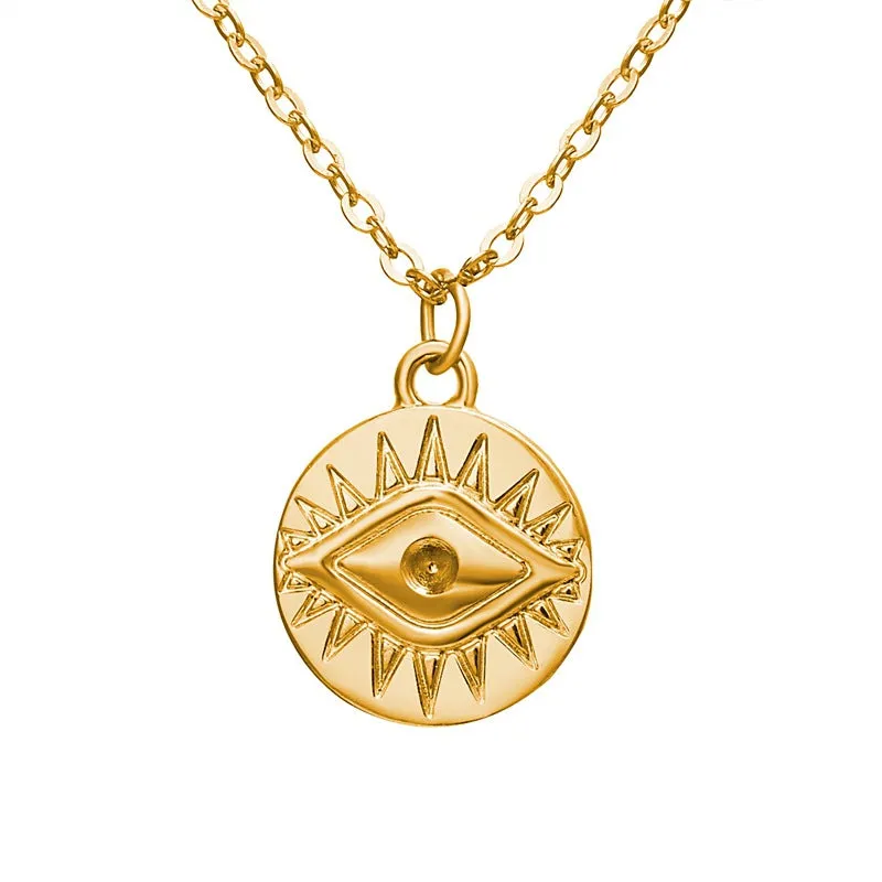 New Eye Pendant Necklace Creative Retro Simple