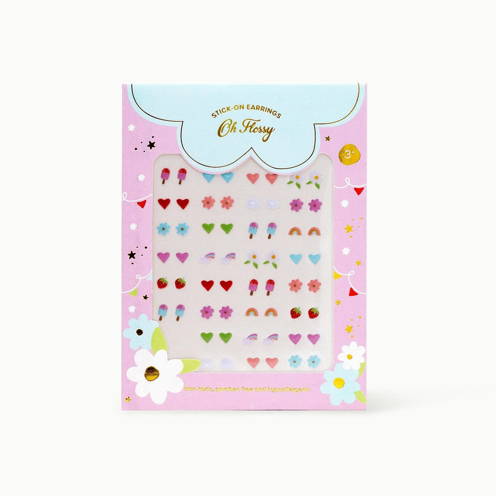 Oh Flossy Kids Stick On Earrings Kids Makeup Set 3yrs 