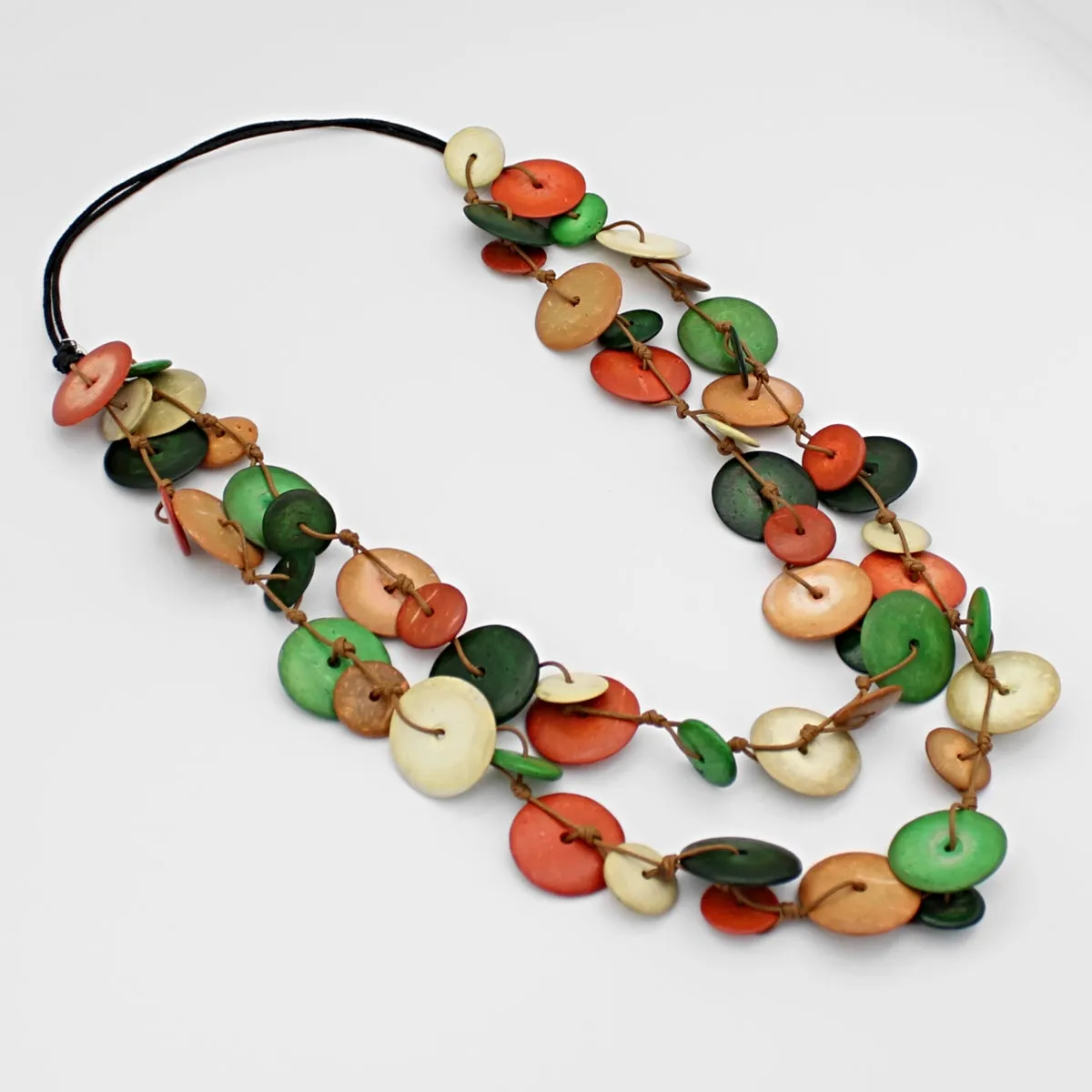 Orange and Green Tabitha Necklace