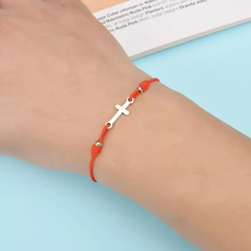 Pack of 12 Cross Bracelets with Elasticated Wristband