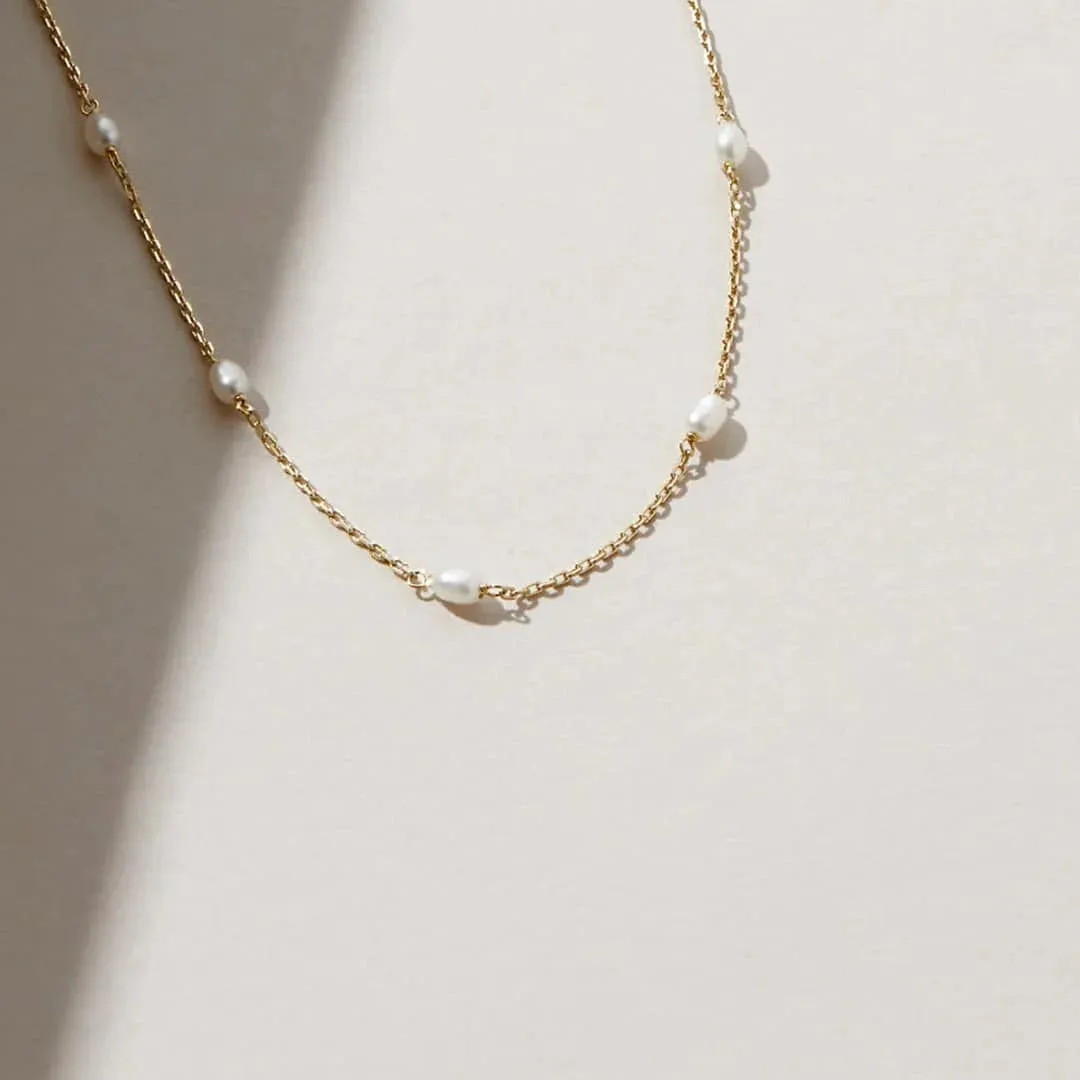 Pearl Station Necklace