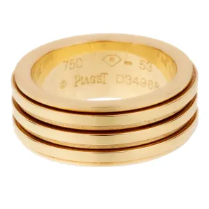 Piaget  Possession Yellow Gold Spinning Band Sz 6 1/2