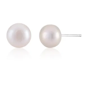 Pink Freshwater Pearl Stud Earrings