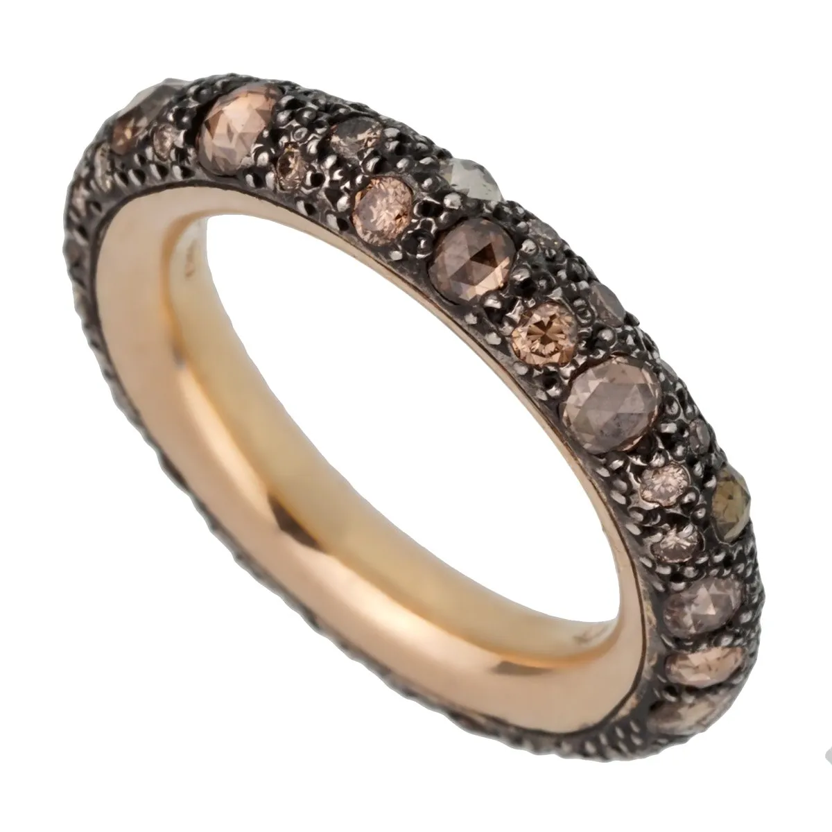 Pomellato Diamond Rose Gold Eternity Band Ring