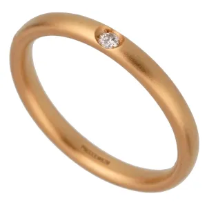 Pomellato Rose Gold Satin Finish Diamond Band Ring Sz 6 1/2