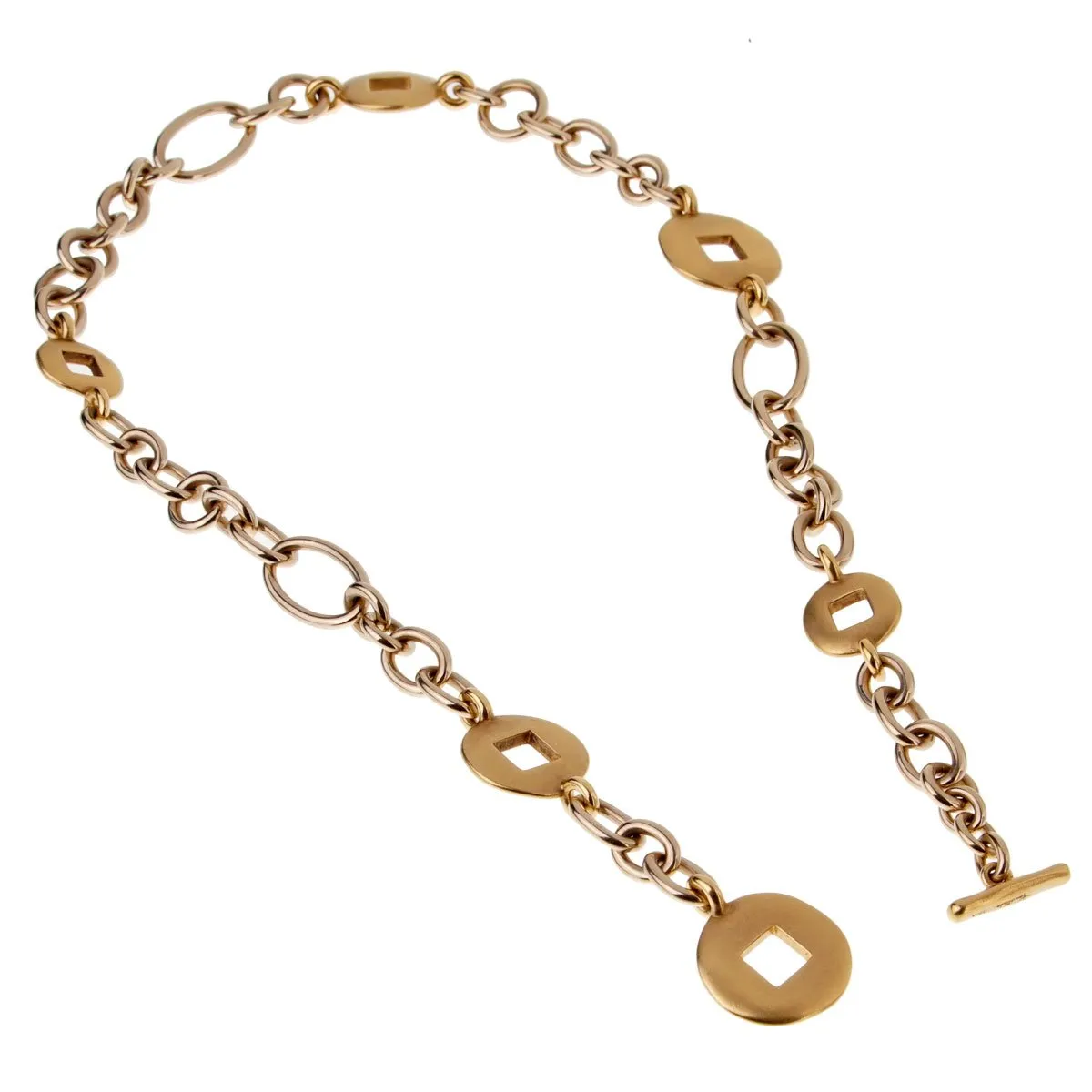 Pomellato White & Yellow Gold Heavy Link Necklace