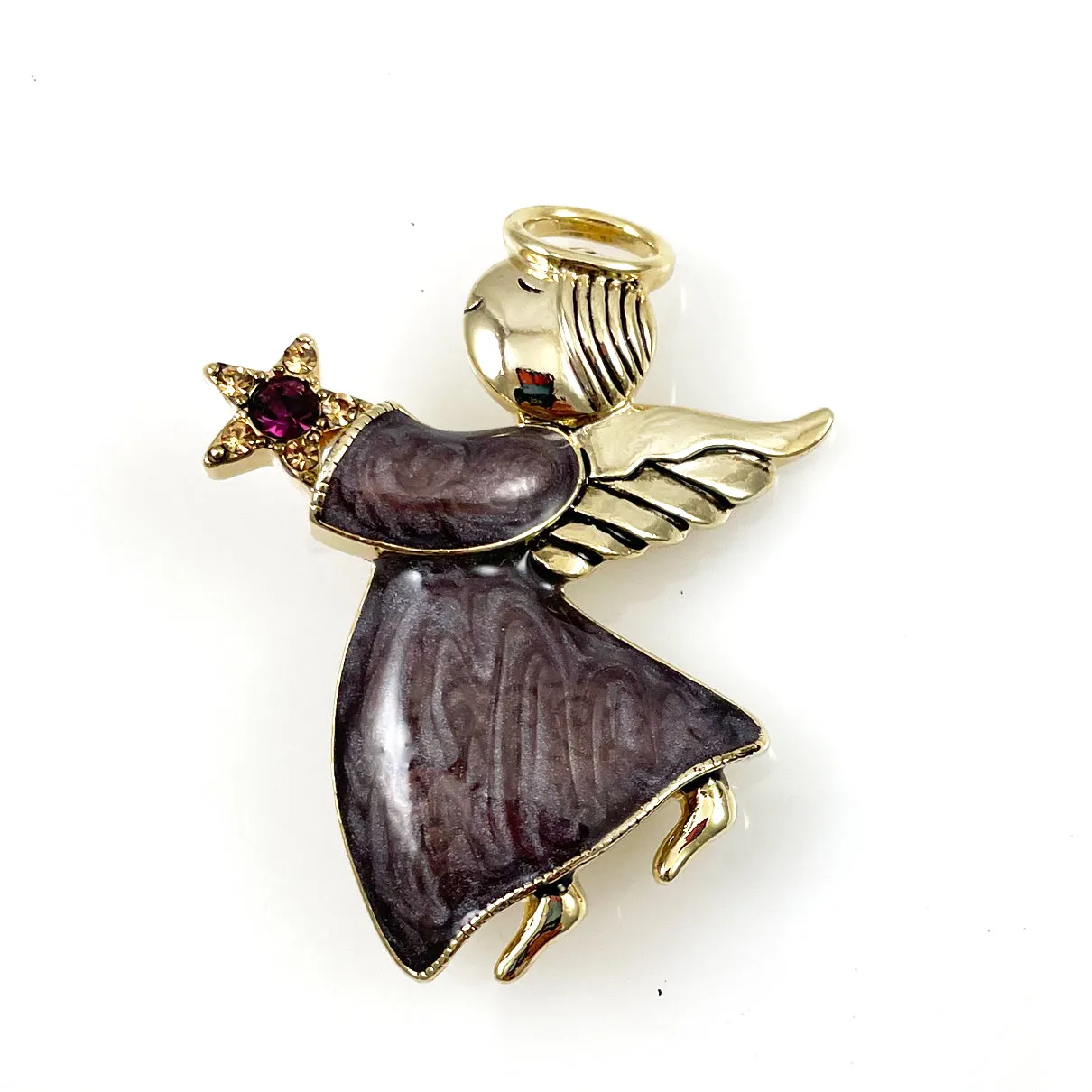 Purple Angel Brooch by Crazy Horse NIB