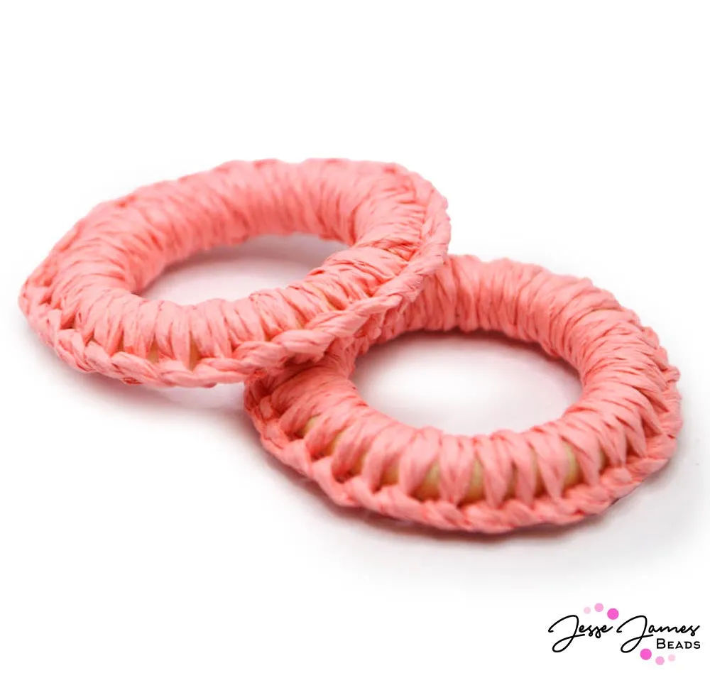 Rattan Focal Pair in 360 Pink