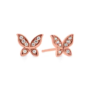 Rose Gold Butterfly Studs