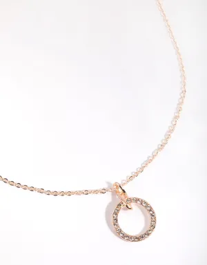 Rose Gold Diamante Necklace