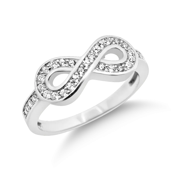 RR-160: Swarovski Zirconia Infinity Ring