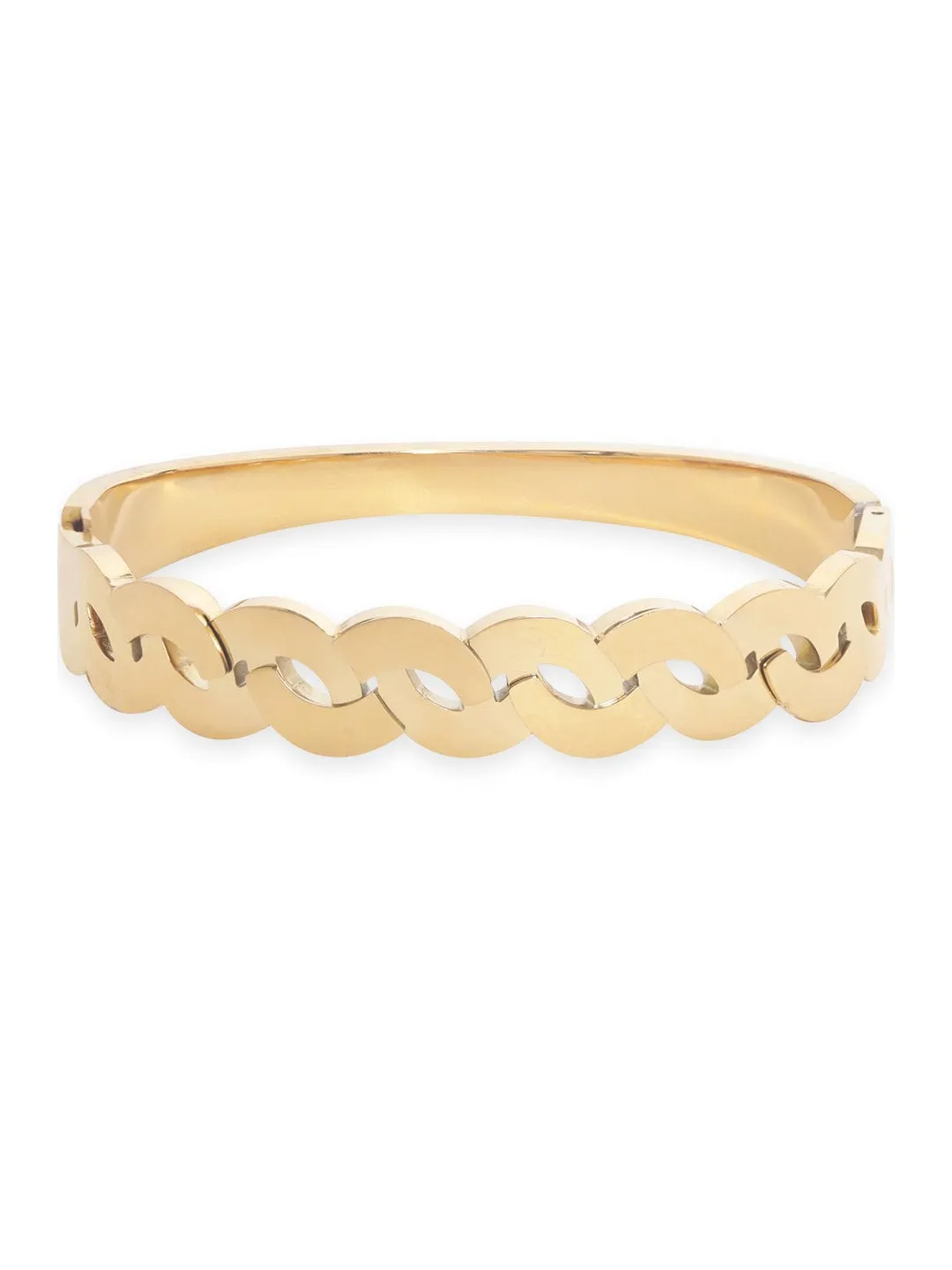 Rubans Voguish Gold Plated Cuban Link Pattern Classy Bracelet