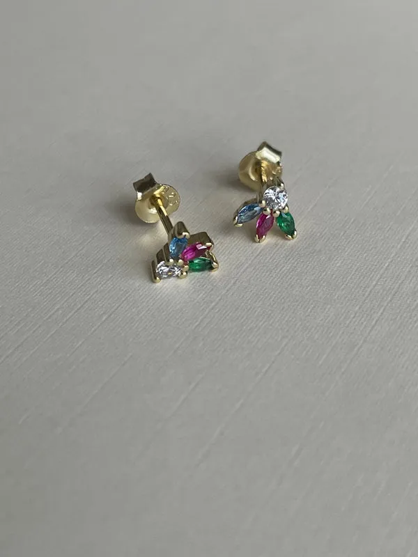 Second Aura Trinity Bloom Studs