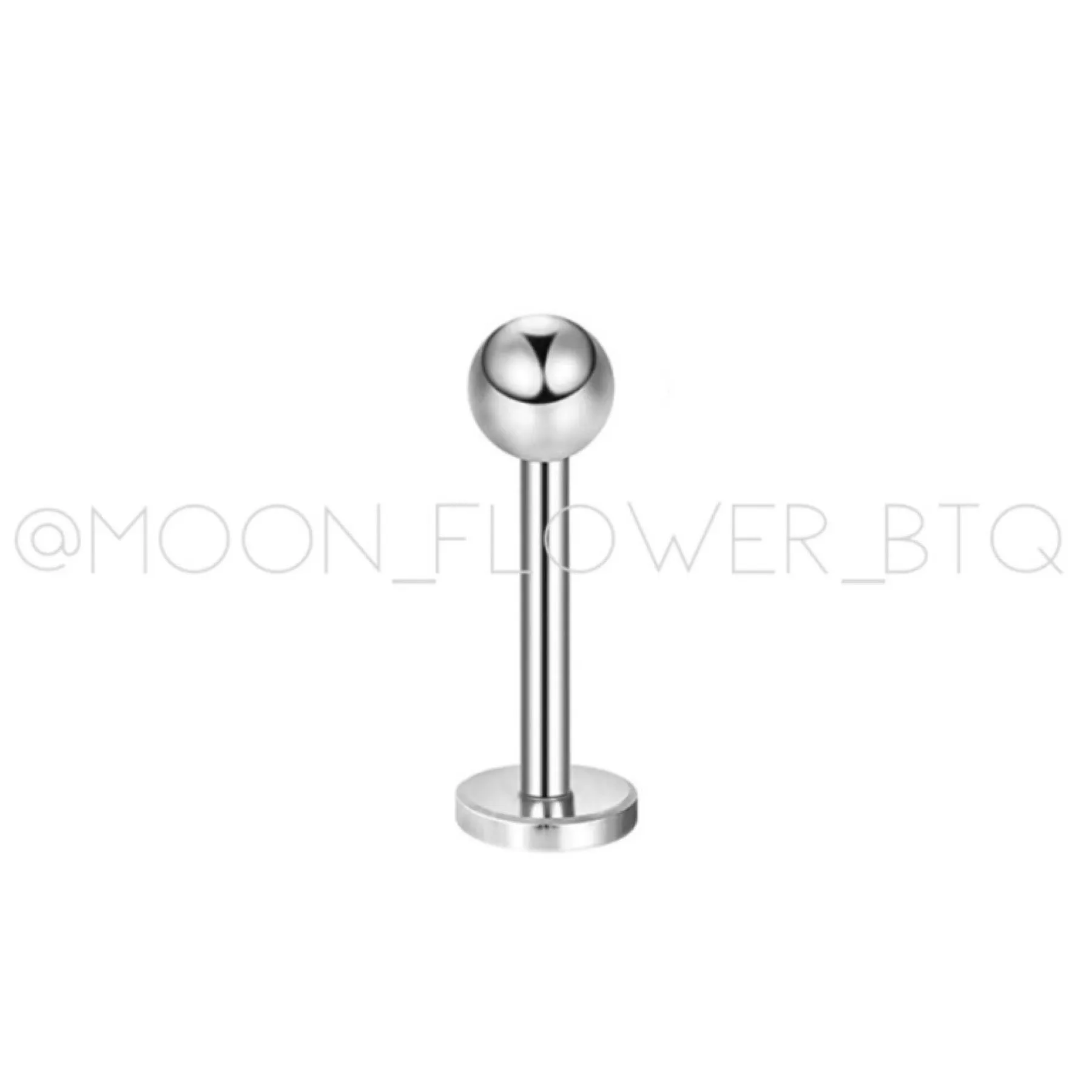 Silver Ball Flat Back Stud