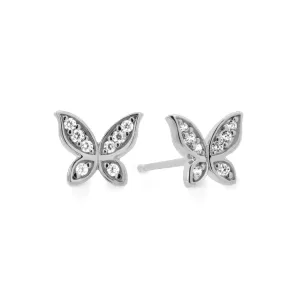 Silver Butterfly Studs