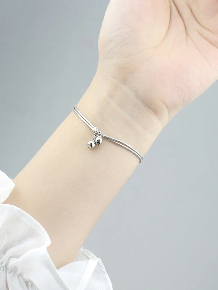 Simple And Creative Double Layer Bell Bracelet