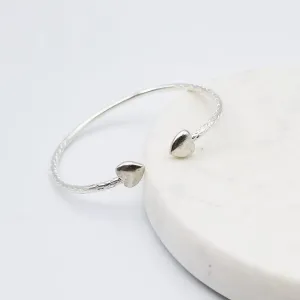 Small Diamond Pattern Cuff with Heart Ends