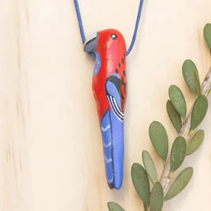 Songbird Whistle Necklaces - Crimson Rosella