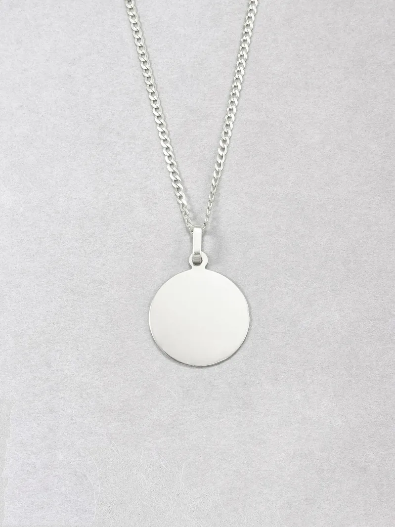 Sterling Silver Disk Pendant