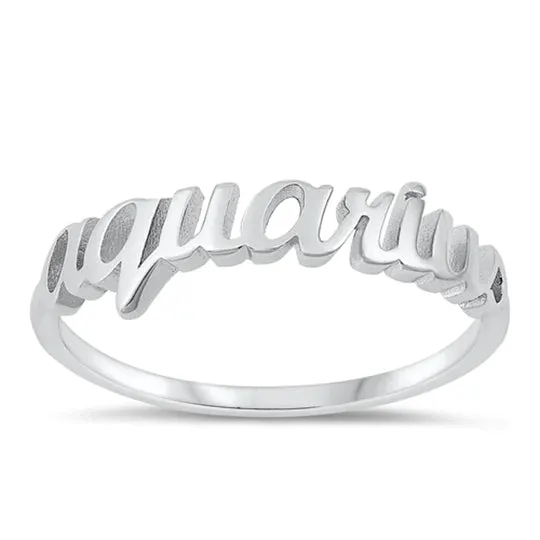 Sterling Silver Zodiac Rings