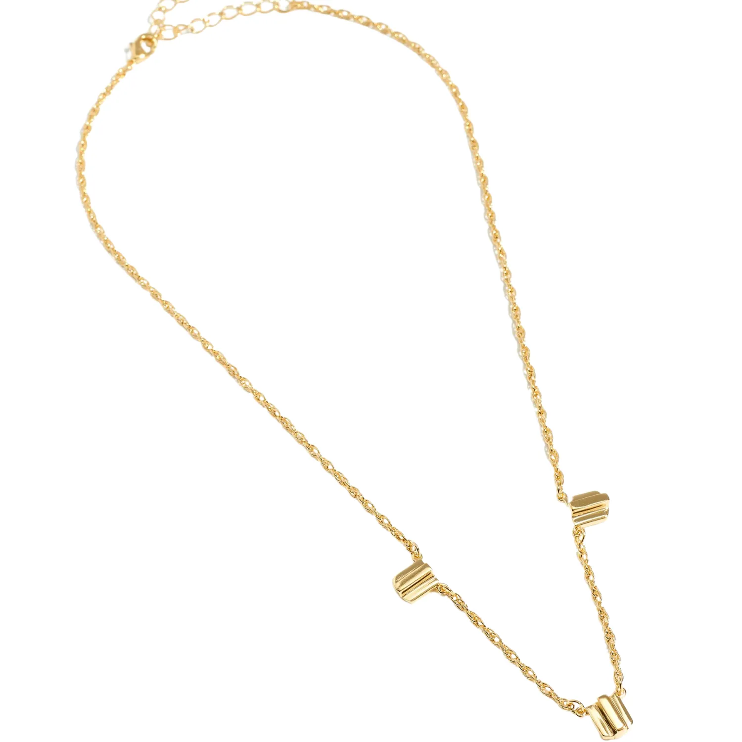 the gold layered dome necklace