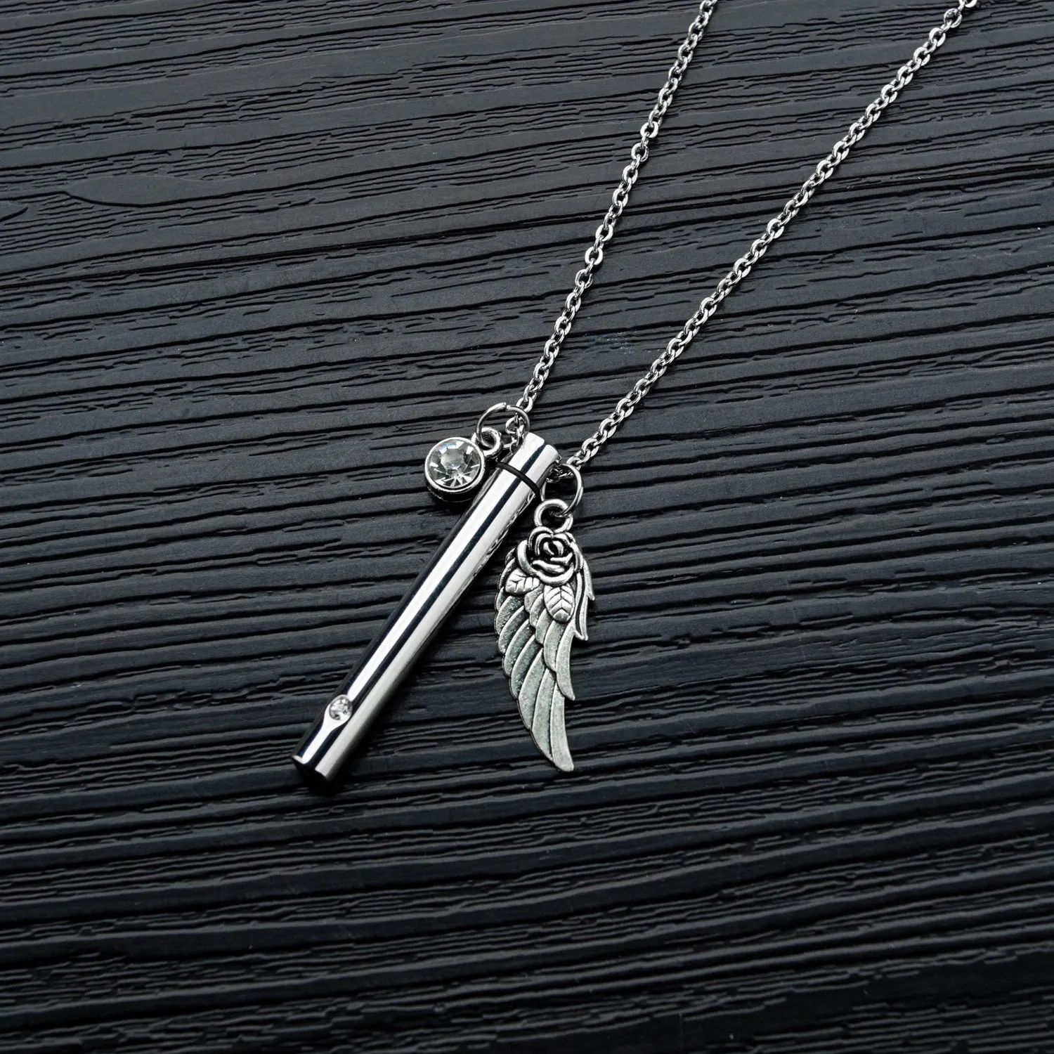 Titanium Steel Jewelry Urn Necklace In Memory of A Loved One Creative Openable Stainless Steel Perfume Bottle Pendant