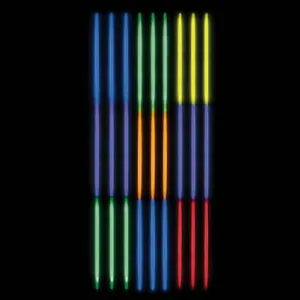 Tricolor Rainbow Glow Stick Mega Multi Pack 8" | 36 ct