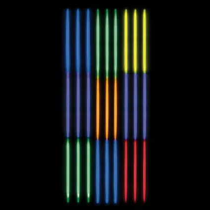 Tricolor Rainbow Glow Stick Mega Multi Pack 8" | 36 ct