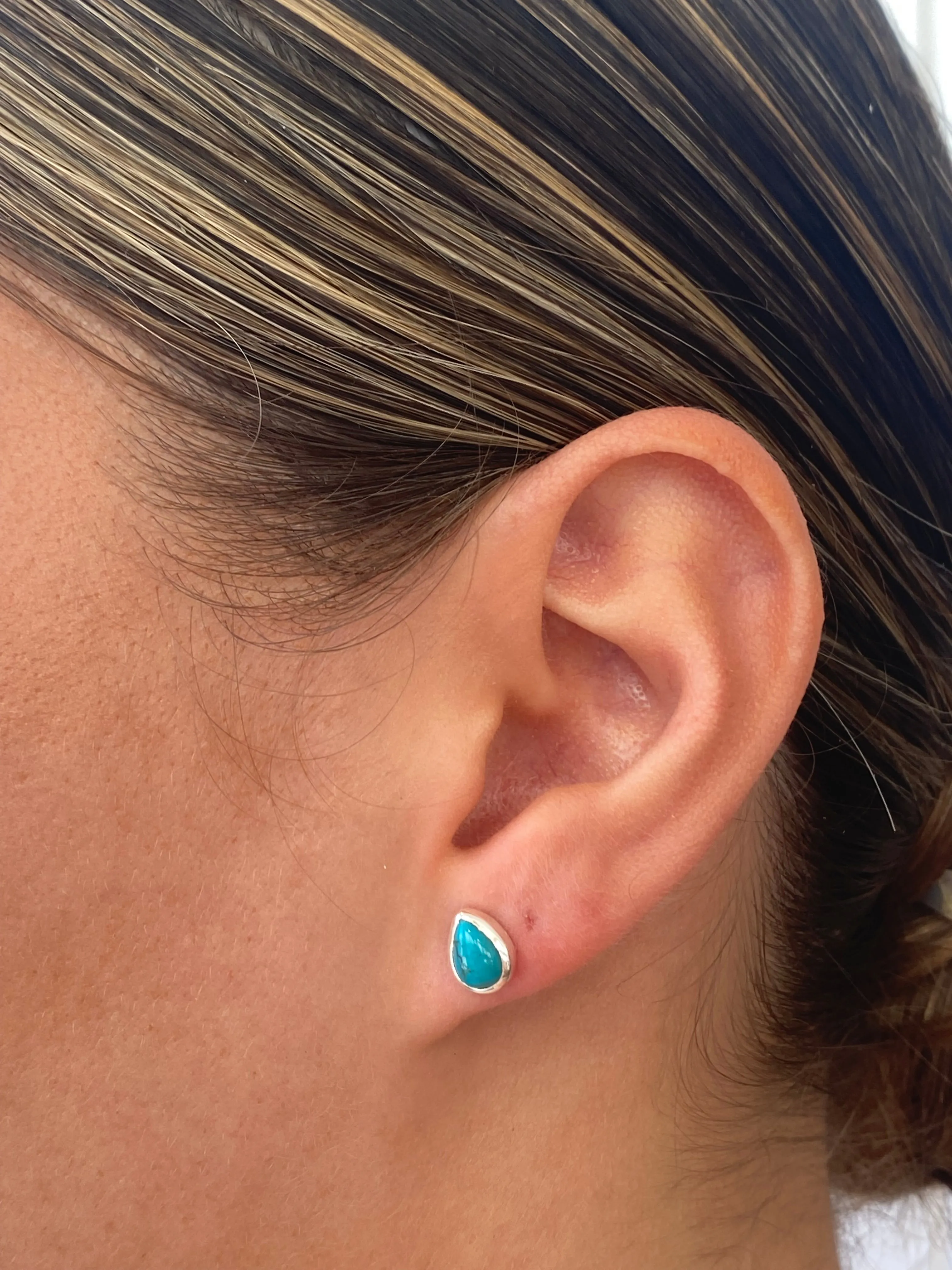 Turquoise Dew Drop Small Studs