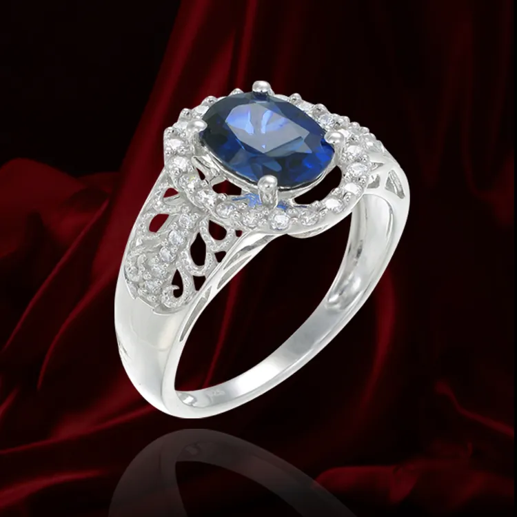 Vintage Inspired Blue Sapphire Ring