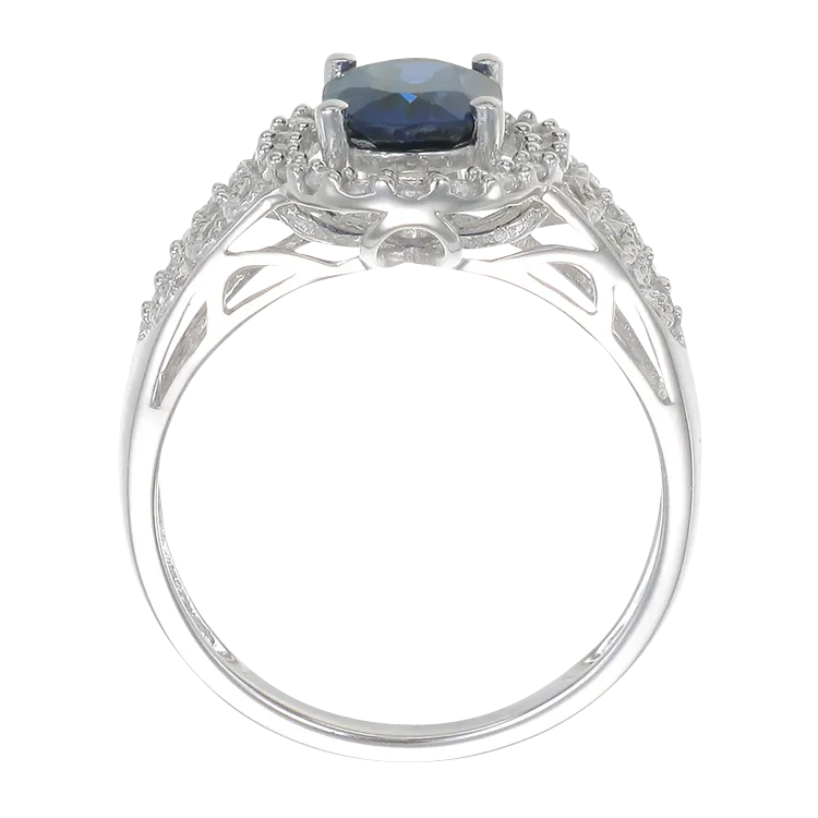 Vintage Inspired Blue Sapphire Ring